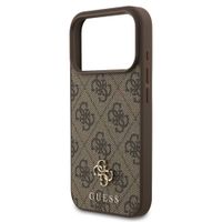 Guess Coque 4G Metal Logo MagSafe Apple iPhone 17 Pro - Marron