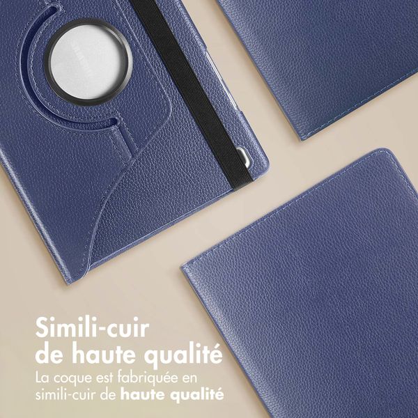 imoshion Coque tablette rotatif à 360° Samsung Galaxy Tab A11 / A9 8.7 pouces - Bleu foncé