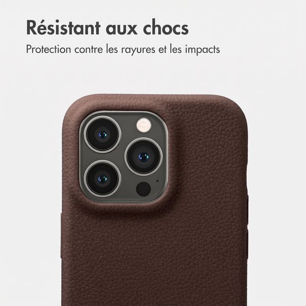 imoshion Coque arrière Texture Apple iPhone 13 Pro - Marron foncé