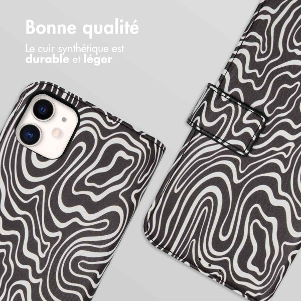 imoshion Étui de télephone portefeuille Design Apple iPhone 11 - Black And White
