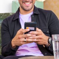 Accezz Étui de télephone Slim Folio en cuir de qualité supérieure Apple iPhone 14 - Bleu foncé