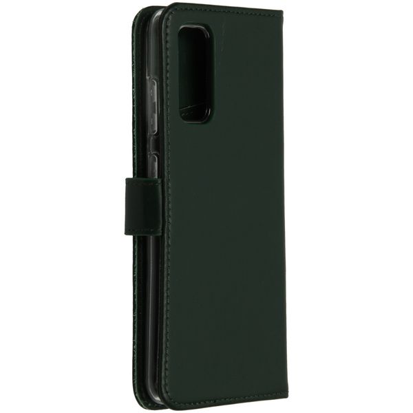 Selencia Étui portefeuille en cuir véritable Samsung Galaxy S20 - Vert