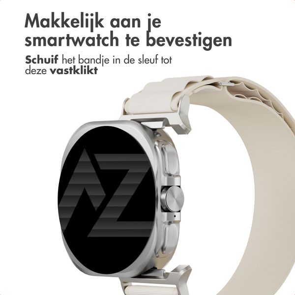 Accezz Bracelet en nylon Alpine Samsung Galaxy Watch Ultra 2 (2026) / Ultra (2024/2025) - Lumière stellaire