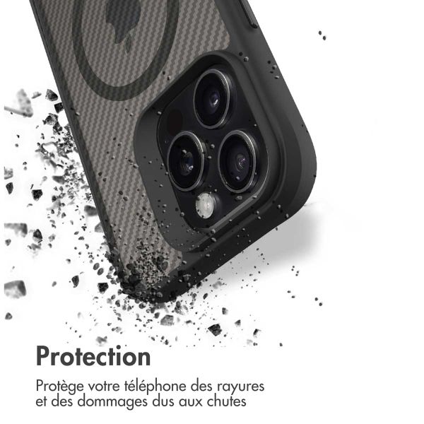 imoshion Rugged Hybrid Carbon Case avec MagSafe Apple iPhone 16 Pro - Noir