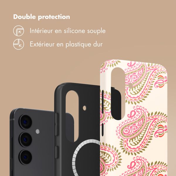 Selencia Coque arrière Vivid avec MagSafe Samsung Galaxy S24 - Paisley Blush