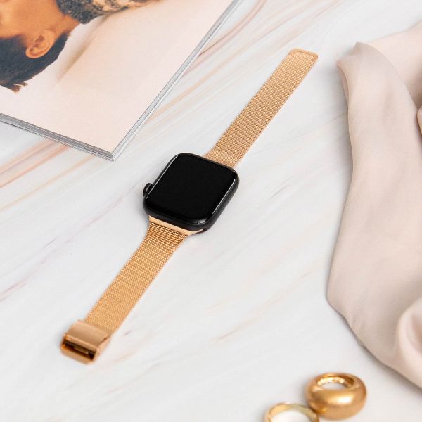 imoshion Bracelet pliant Milanese Apple Watch | 38/40/41/42 mm - Rose Doré