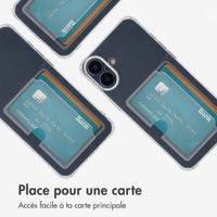 imoshion Coque silicone avec porte-cartes Apple iPhone 16 - Transparent