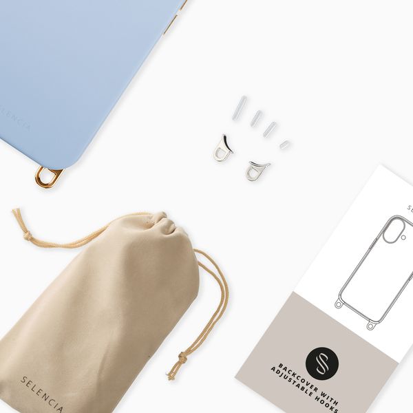 Selencia Coque arrière Rivièra avec MagSafe avec crochets amovibles Apple iPhone 17 Pro - Powder Blue