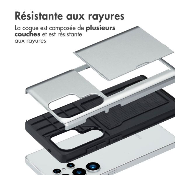 imoshion Coque arrière avec porte-cartes Samsung Galaxy S25 Ultra - Gris