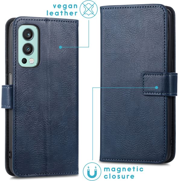 imoshion Étui de télephone portefeuille de luxe OnePlus Nord 2 - Bleu foncé