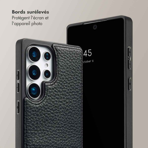 Selencia Coque de télephone Nova avec cordon et porte-cartes Samsung Galaxy S25 Ultra - Noir