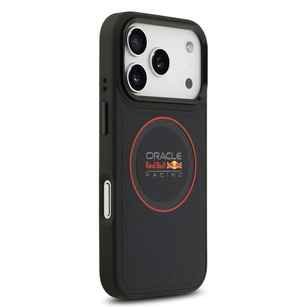 Red Bull Racing Coque en cuir PU maillé MagSafe Apple iPhone 17 Pro - Navy