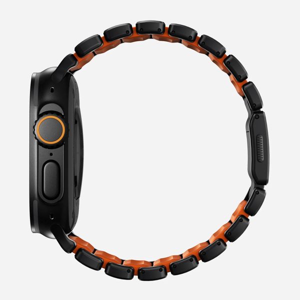 Nomad Bracelet Stratos Apple Watch | 44/45/46/49 mm - Ultra Orange / Black Titanium