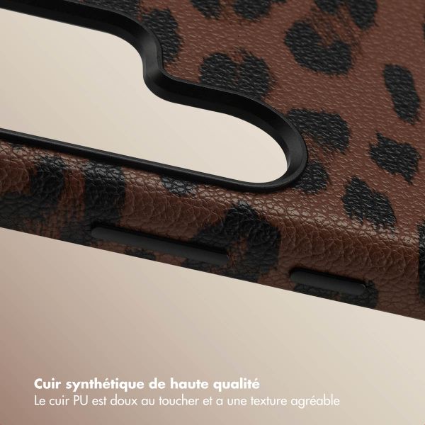 Selencia Coque Sabi imprimé panthère avec MagSafe Samsung Galaxy S24 Ultra - Mocha Brown