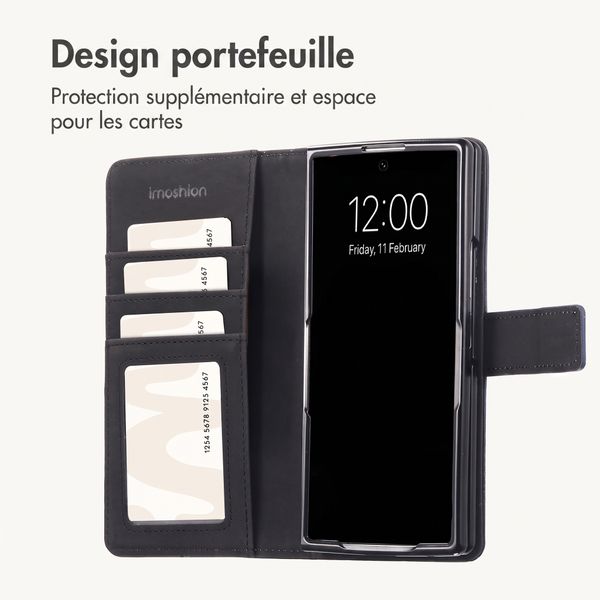 imoshion Étui de télephone portefeuille de luxe Samsung Galaxy Z Fold 8 Ultra - Marron foncé