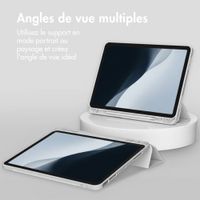 Accezz Coque tablette portefeuille Smart Silicone Apple iPad Air 11 pouces (2026) M4 / (2025) M3 / (2024) M2 / Air 5 (2022) / Air 4 (2020) - Gris