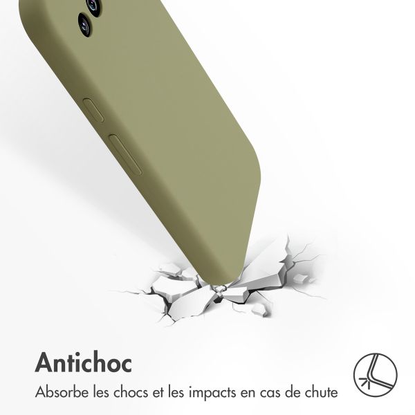 Accezz Coque Liquid Silicone Google Pixel 9A - Vert