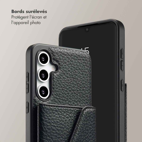 Selencia Coque de télephone Sera avec cordon et porte-cartes enveloppe Samsung Galaxy S24 FE - Noir