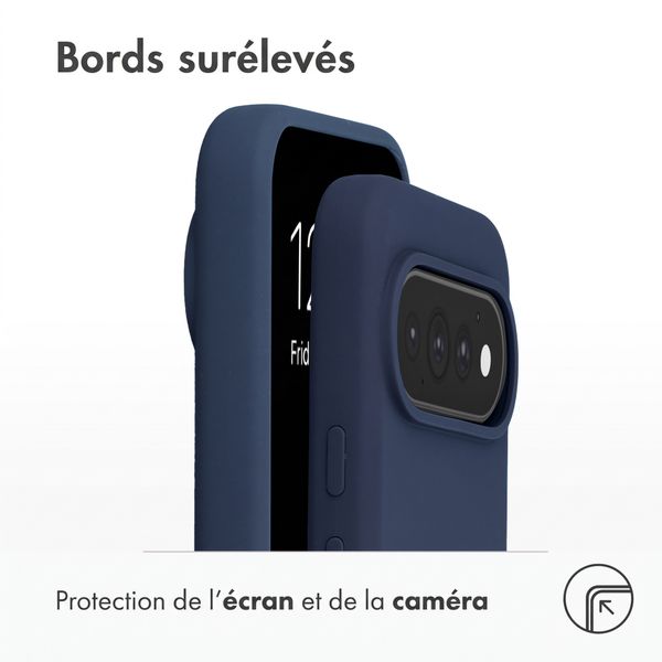 Accezz Coque Liquid Silicone avec MagSafe Google Pixel 11 / 11 Pro / 10 / 10 Pro - Bleu foncé