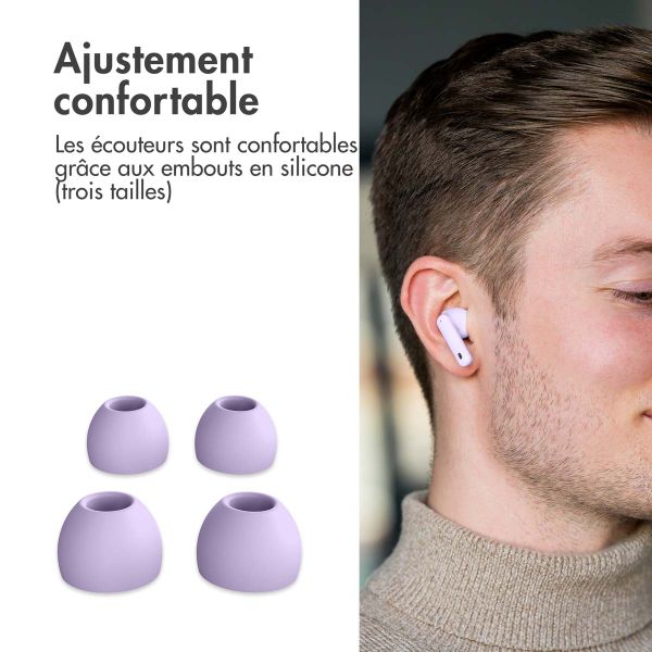 imoshion Aura Pro Écouteurs intra-auriculaires sans fil - Réduction active du bruit (ANC) - Lavender Lilac