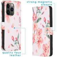 imoshion Design Softcase Bookcase Apple iPhone 13 Pro - Blossom Watercolor White