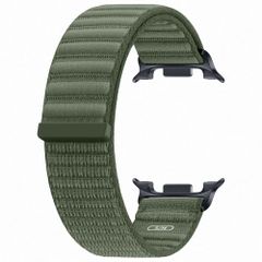 Samsung Bracelet en tissu original Samsung Galaxy Watch 9 (40/44mm) / Watch 8 (40/44mm) / Classic (46mm) - Taille S/M - Olive