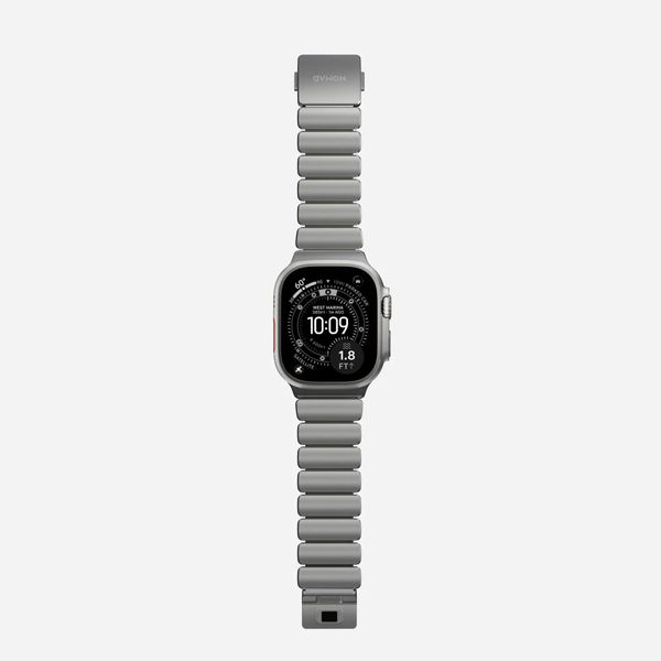 Nomad Bracelet Stratos Apple Watch | 44/45/46/49 mm - Forest Green / Natural Titanium