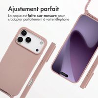 imoshion Coque en silicone avec cordon Apple iPhone 17 Pro Max - Sand Pink