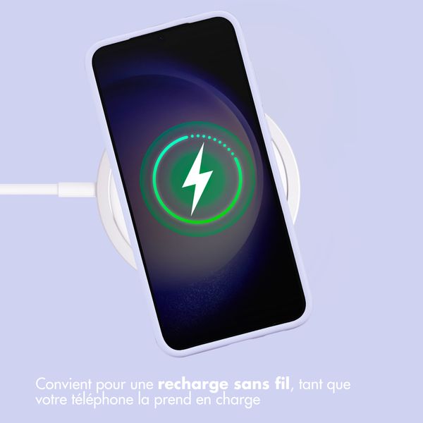 Accezz Coque Liquid Silicone Samsung Galaxy S23 Plus - Violet