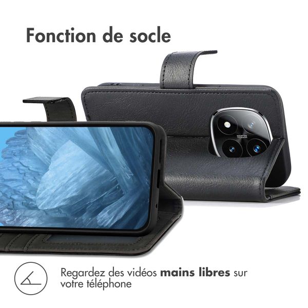 imoshion Étui de télephone portefeuille de luxe Xiaomi Redmi Note 14 Pro (4G) - Noir