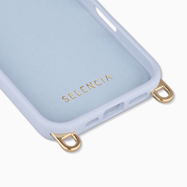 Selencia Coque arrière Rivièra avec MagSafe avec crochets amovibles Apple iPhone 16 - Powder Blue