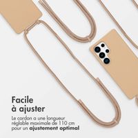 imoshion Coque arrière Color avec cordon amovible et MagSafe Samsung Galaxy S25 Ultra - Beige
