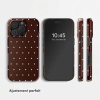 Selencia Coque arrière Vivid Apple iPhone 16 Pro Max - Happy Dots Chocolate