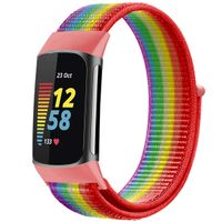 imoshion Bracelet en nylon Fitbit Charge 5 - Taille S - Rainbow