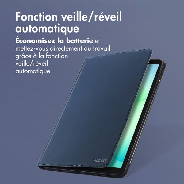 Accezz Coque tablette Classic Samsung Galaxy Tab A11 - Bleu foncé