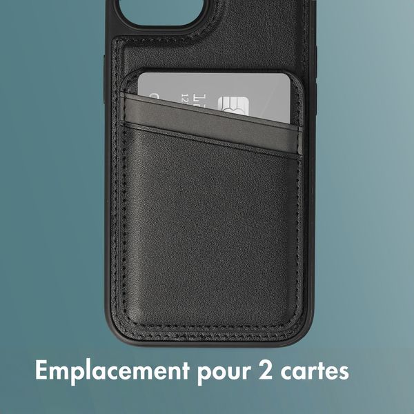 imoshion Coque arrière avec porte-cartes et support Apple iPhone 15 - Noir