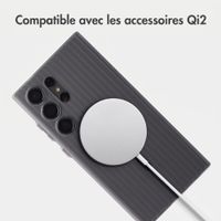 Accezz Coque arrière Lite avec MagSafe | Fluted | Samsung Galaxy S24 Ultra - Gris