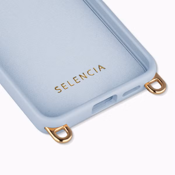 Selencia Coque arrière Rivièra avec MagSafe avec crochets amovibles Samsung Galaxy A57 (5G) - Powder Blue