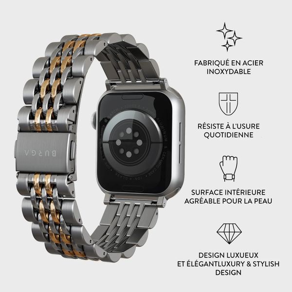 Burga Bracelet acier Apple Watch | 38/40/41/42 mm - Platinum Gold