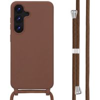 imoshion Coque en silicone avec cordon Samsung Galaxy S25 - Marron