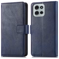 imoshion Étui de télephone portefeuille de luxe Motorola Moto G75 5G - Bleu foncé