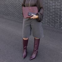 Selencia Pochette ordinateur Croco 13 pouces - Burgundy