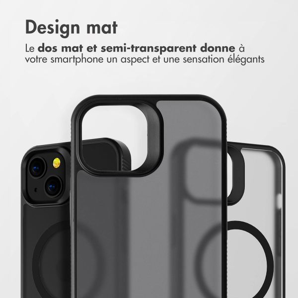 Accezz Coque Givrée Robuste avec MagSafe Apple iPhone 15 Plus - Noir