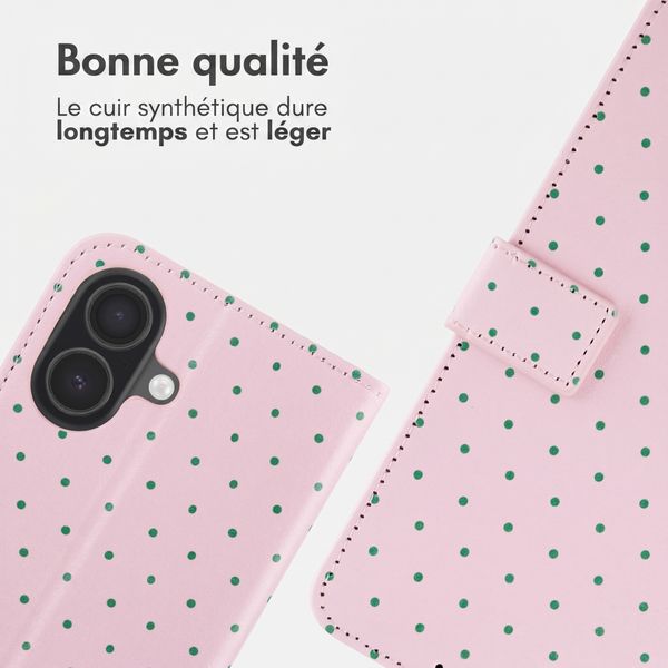 imoshion Étui de télephone portefeuille Design Apple iPhone 17 - Happy Dots