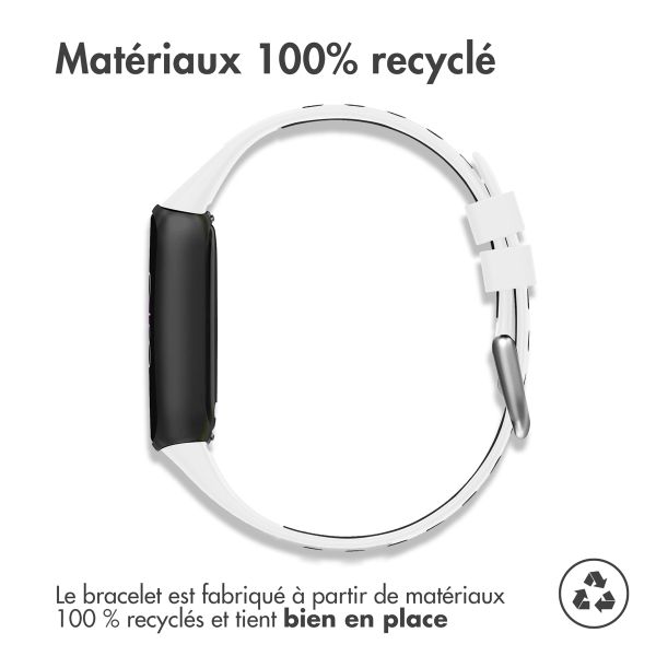 imoshion Bracelet sport silicone Fitbit Luxe - White / Black