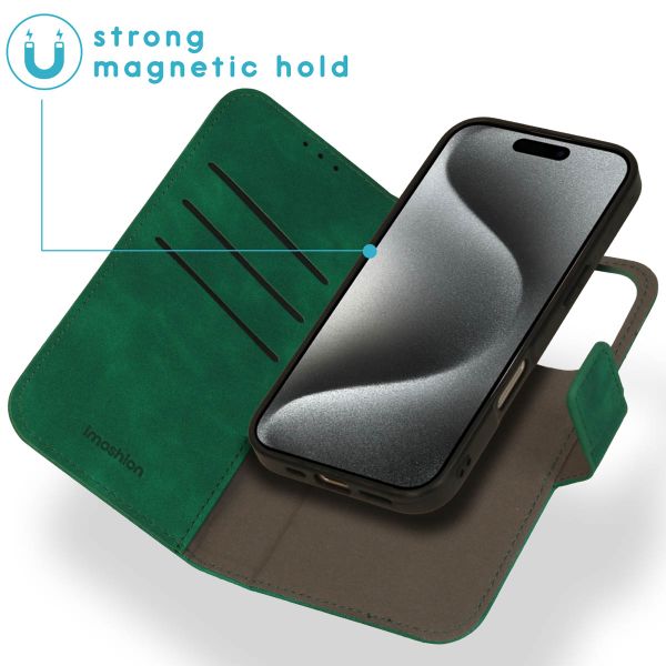 imoshion Etui de télephone luxe 2-en-1 amovible Apple iPhone 16 Pro - Vert foncé