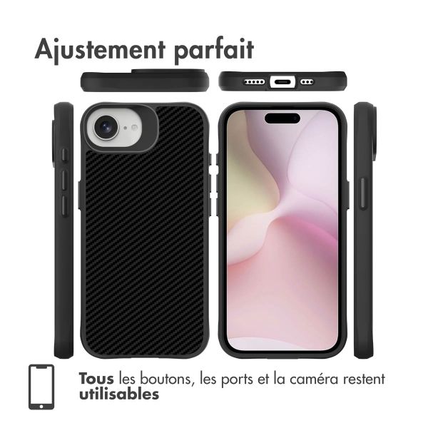 imoshion Rugged Hybrid Carbon Case Apple iPhone 17e / 16e - Noir