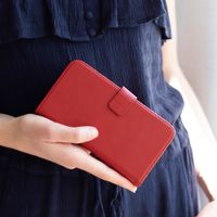 Selencia Étui portefeuille en cuir véritable Samsung Galaxy A42 - Rouge