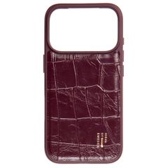 iDeal of Sweden Coque MagSafe en cuir végétalien Apple iPhone 18 Pro Max / 17 Pro Max - Fine Wine Croco