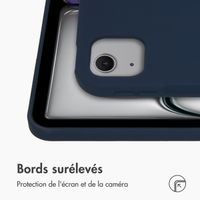 Accezz Coque Liquid Silicone avec porte-stylet Apple iPad Air 13 pouces (2026) M4 / (2025) M3 / (2024) M2 - Bleu foncé